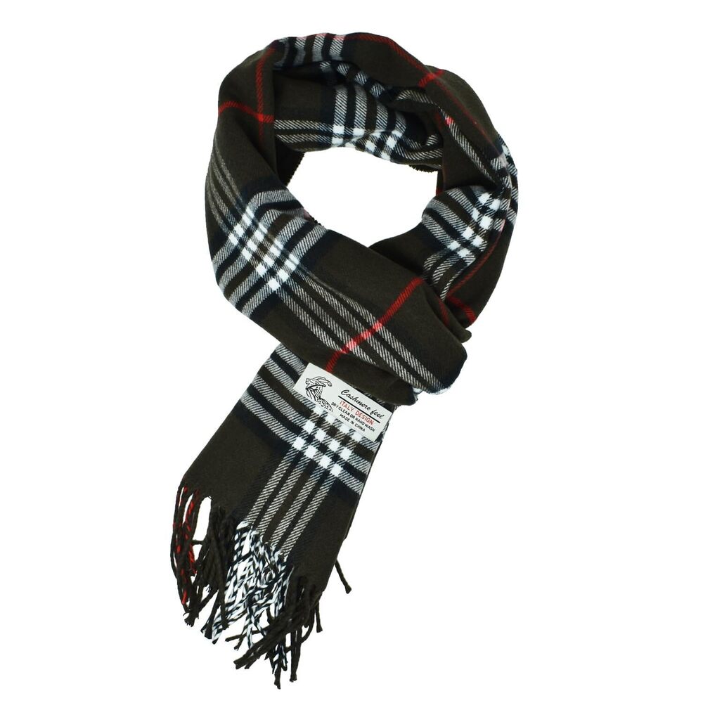 4691 Unisex Classic Tartan Plaid Winter Scarf Soft Cashmere Feel 72"x12"
